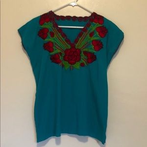 Handmade Embroidered Huipil from Oaxaca